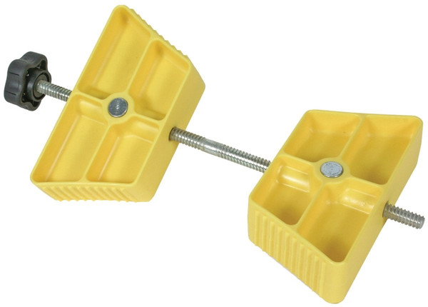 CAMCO 44622 Wheel Stop Chock, Plastic, Yellow, For: 26 to 30 in Dia Tires with Spacing of 3-1/2 to 5-1/2 in [SKU: ORG1485531]