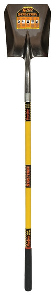Structron 49732 Square Point Shovel, 9-1/2 in W Blade, 14 ga Gauge, Carbon Spring Steel Blade, Fiberglass Handle [SKU: ORG5921218]