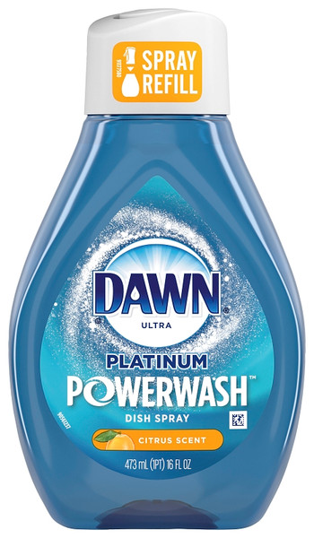 DAWN 40683 Platinum Power Wash Dish Spray, 16 oz, Citrus, Clear [SKU: ORG8042707]