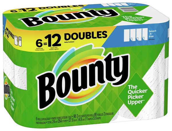 Bounty 66557 Paper Towel, 11 in L, 2-Ply [SKU: ORG1311851]