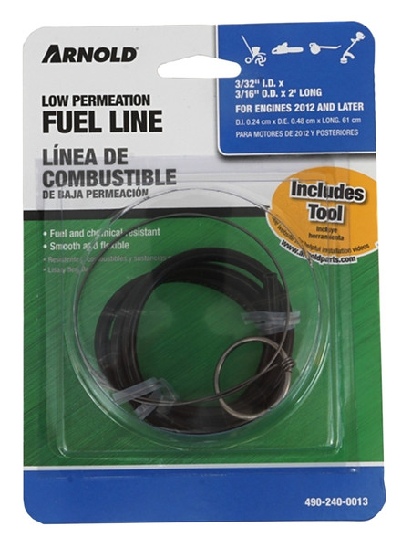 ARNOLD 490-240-0013 Cycle Fuel Line, 3/32 in ID, 2 ft L [SKU: ORG4575924]