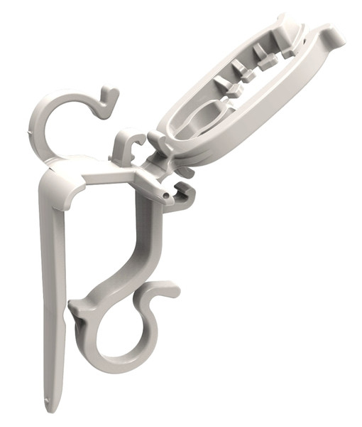 Adams 9060-99-5635 Shingle/Gutter Light Clip, Deluxe, Plastic, White [SKU: ORG2300713]