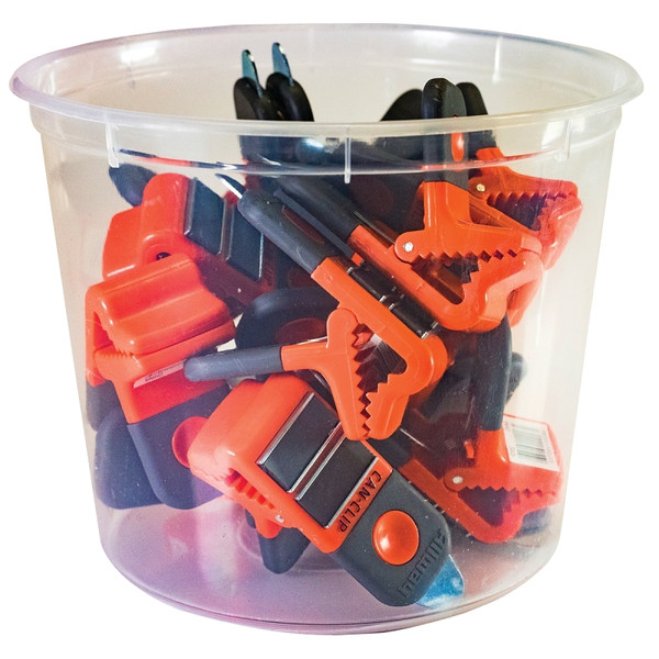 ALLWAY TOOLS CCL15 Can Clip Bucket, 2-in-1, Plastic, Clear [SKU: ORG7684004]