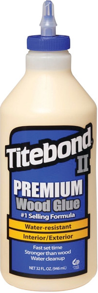 Titebond II 5005 Wood Glue, Yellow, 1 qt Bottle [SKU: ORG6181259]