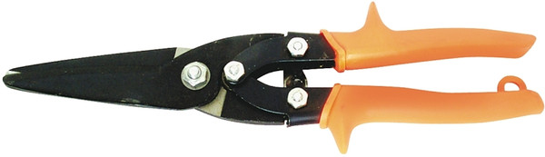Crescent Wiss M300N Utility Snip, 10-1/2 in OAL, Straight Cut, Steel Blade, Non-Slip Grip Handle, Orange Handle [SKU: ORG6734545]