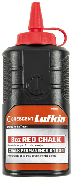 Crescent Lufkin CB08R Chalk Refill, Red, 8 oz Bottle [SKU: ORG7411200]