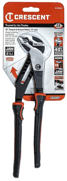 Crescent Z2 K9 Series RTZ210CGV Tongue and Groove Plier, 10.8 in OAL, 2.1 in Jaw, Self-Locking Adjustment, 1.4 in W Jaw [SKU: ORG0074922]