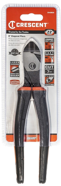 Crescent Z2 K9 Series Z5428CG Plier, 8.6 in OAL, 7 AWG Cutting Capacity, 3/4 in Jaw Opening, Black/Rawhide Handle [SKU: ORG7417074]