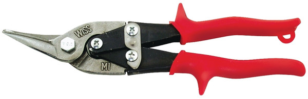 Crescent Wiss M1R Aviation Snip, 9-3/4 in OAL, Left Cut, Molybdenum Steel Blade, Contour-Grip Handle, Red Handle [SKU: ORG6503791]