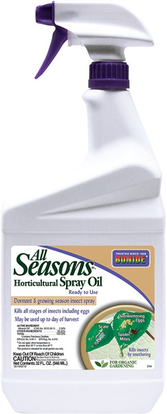 Bonide 214 Horticultural Spray Oil, Liquid, Spray Application, 1 qt [SKU: ORG5094511]