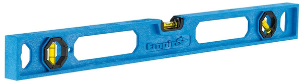 Empire POLYCAST Series 330-24 I-Beam Level, 24 in L, 3-Vial, 1-Hang Hole, Non-Magnetic, Polycast, Blue [SKU: ORG2255040]