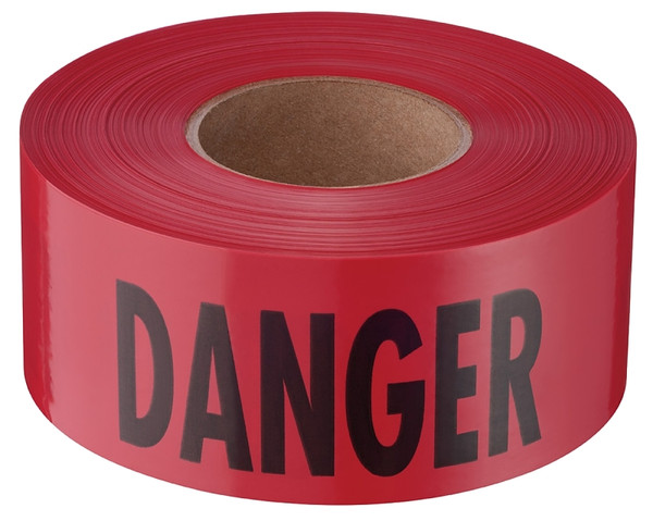 Empire 711004 Barricade Tape, 1000 ft L, 3 in W, Black/Red, Plastic [SKU: ORG7409600]