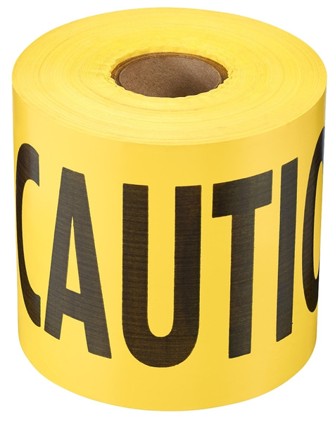 Empire 71-0301 Barricade Tape, 300 ft L, 3 in W, Caution, Yellow Background [SKU: ORG7409618]
