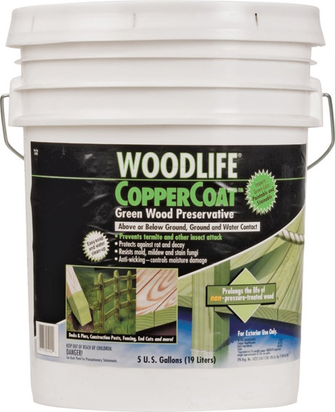 WOLMAN WoodLife CopperCoat 1902A Wood Preservative, Green, Liquid, 5 gal, Can [SKU: ORG2162394]