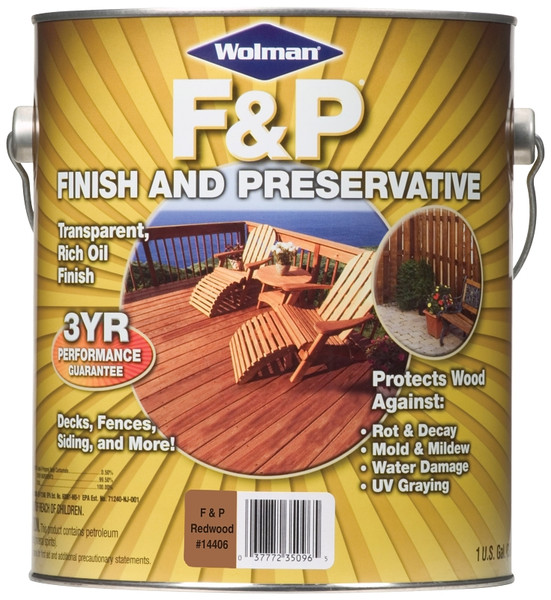WOLMAN F&P 14406 Wood Preservative, Redwood, Liquid, 1 gal, Can [SKU: ORG6745442]