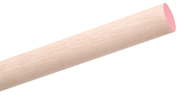 Waddell 6318UB Dowel Rod, 1-1/8 in Dia, 36 in L, Aspen Wood, Pink [SKU: ORG4456869]