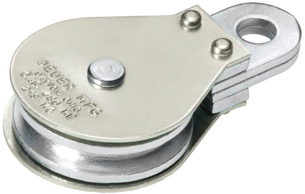 DEUER DB-35G Gable Block, 5/16 in Rope, 480 lb Working Load, 2 in Sheave, Zinc [SKU: ORG6276745]