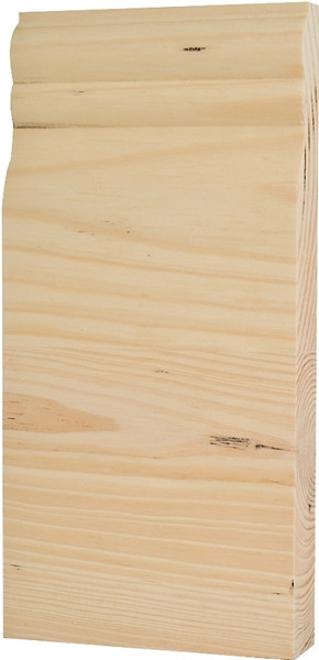 Waddell BTBC35 Trim Block Moulding, 8 in L, 3-3/4 in W, 1 in Thick, Pine Wood [SKU: ORG9437245]