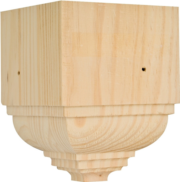Waddell OCTB52 Crown Corner Block Moulding, Pine, Natural [SKU: ORG8552127]
