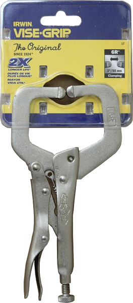 IRWIN 17 C-Clamp, 500 lb Clamping, 2-1/8 in Max Opening Size, 1-1/2 in D Throat, Steel Body [SKU: ORG6922397]