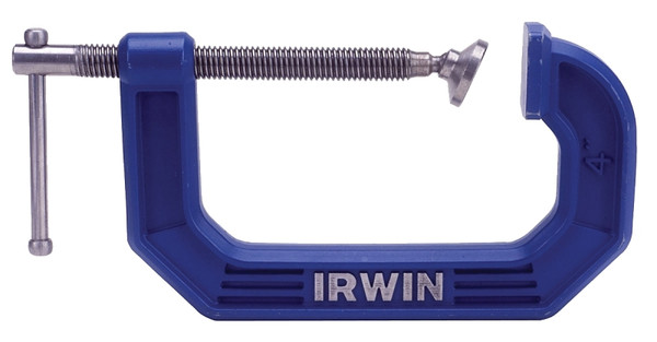 IRWIN 225105 C-Clamp, 10 lb Clamping, 5 in Max Opening Size, 3-1/4 in D Throat, Steel Body, Blue Body [SKU: ORG5132592]