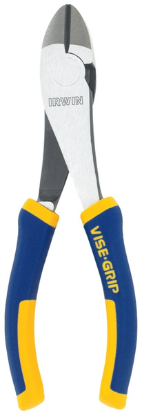IRWIN 2078306 Diagonal Cutting Plier, 6 in OAL, 13/16 in Jaw Opening, Blue/Yellow Handle, Cushion-Grip Handle [SKU: ORG0786319]