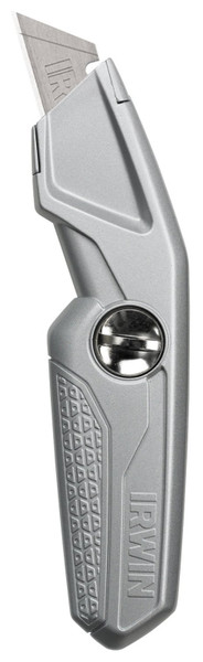 IRWIN 1774103 Blade Knife, 2-1/2 in L Blade, 3-1/2 in W Blade, Carbon Steel Blade, Ergonomic Handle, Silver Handle [SKU: ORG1783471]