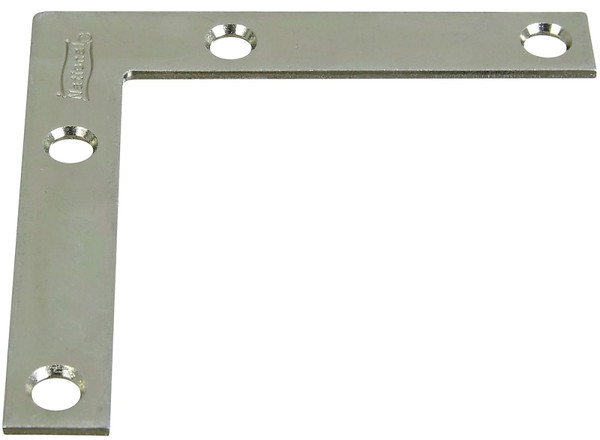 National Hardware 117BC Series N266-528 Corner Brace, 3 in L, 1/2 in W, 3 in H, Steel, Zinc, 0.07 Thick Material [SKU: ORG4224242]