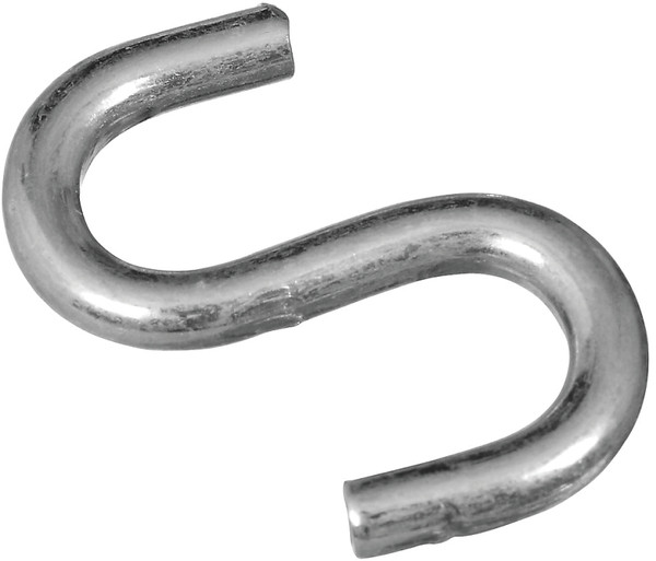 National Hardware N273-417 S-Hook, 40 lb Working Load, 0.177 in Dia Wire, Steel, Zinc [SKU: ORG6280986]