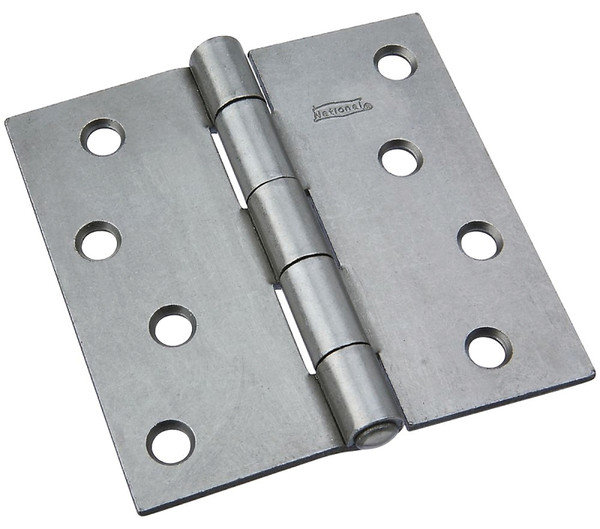 National Hardware N140-681 Utility Hinge, 4 in W Frame Leaf, 0.11 in Thick Frame Leaf, Steel, Steel, Riveted Pin, 70 lb [SKU: ORG7175714]