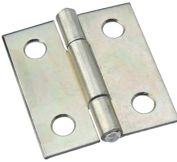 National Hardware N146-035 Utility Hinge, 1-1/2 in W Frame Leaf, 0.045 in Thick Frame Leaf, Aluminum/Cold Rolled Steel [SKU: ORG7175458]