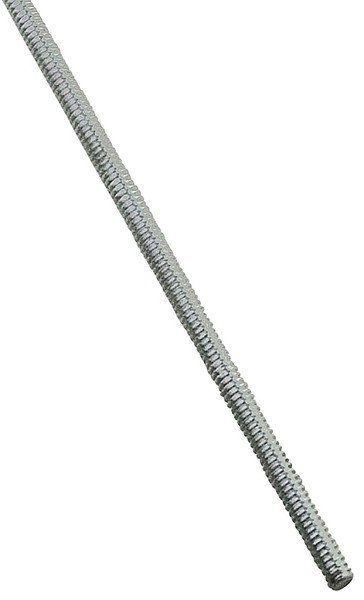 Stanley Hardware N179-283 Threaded Rod, #6-32 Thread, 12 in L, A Grade, Steel, Zinc, UNC Thread [SKU: ORG5844865]