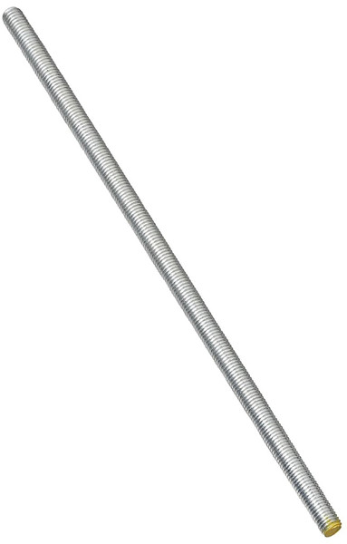 Stanley Hardware N179-333 Threaded Rod, 3/8-16 Thread, 12 in L, A Grade, Steel, Zinc, UNC Thread [SKU: ORG0254243]