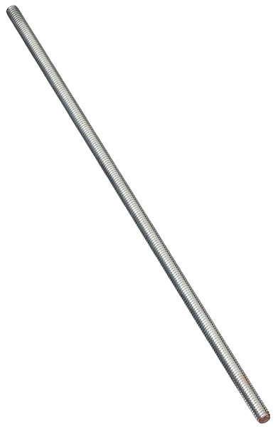 Stanley Hardware N179-424 Threaded Rod, 5/16-18 Thread, 24 in L, A Grade, Steel, Zinc, UNC Thread [SKU: ORG5524210]