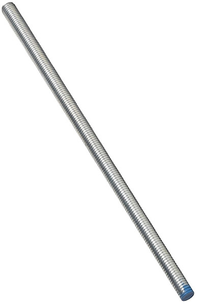 Stanley Hardware N179-457 Threaded Rod, 1/2-13 Thread, 24 in L, A Grade, Steel, Zinc, UNC Thread [SKU: ORG5524269]