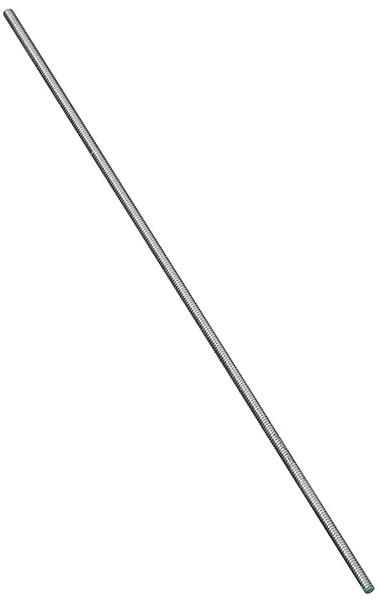 Stanley Hardware N179-481 Threaded Rod, #10-24 Thread, 36 in L, A Grade, Steel, Zinc, UNC Thread [SKU: ORG5472147]