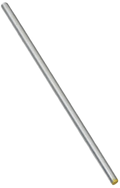 Stanley Hardware N179-606 Threaded Rod, 3/8-16 Thread, 72 in L, A Grade, Steel, Zinc, UNC Thread [SKU: ORG6950984]