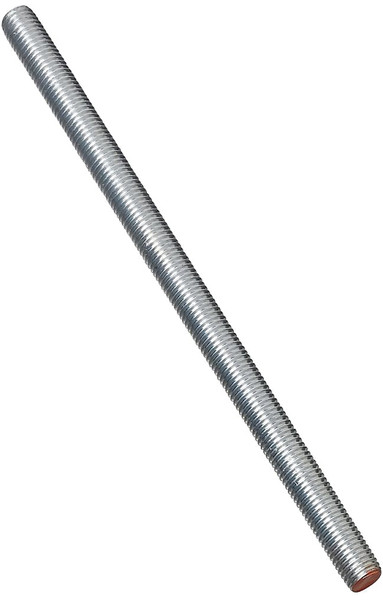 Stanley Hardware N179-630 Threaded Rod, 5/8-11 Thread, 72 in L, A Grade, Steel, Zinc, UNC Thread [SKU: ORG6961817]