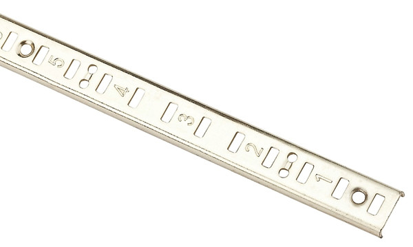 National Hardware 157BC N229-500 Shelf Standard, 5/8 in W, 4 ft H, Steel, Brushed Brass [SKU: ORG7178916]