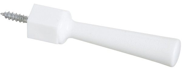 National Hardware N266-593 Door Stop, 3.287 in Projection, Plastic, White [SKU: ORG7176225]