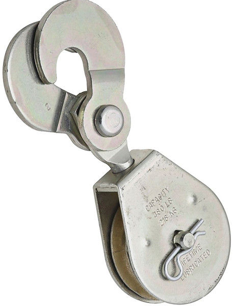 National Hardware N225-615 Pulley, 3/8 in Rope, 480 lb Working Load, 2 in Sheave, Nickel [SKU: ORG7181548]