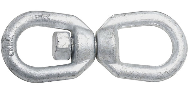 National Hardware 3252BC Series N241-117 Chain Swivel, 1/2 in Trade, 3600 lb Working Load, Steel, Galvanized [SKU: ORG7181647]