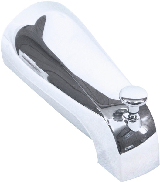 US Hardware P-037B Bathtub Spout with Diverter, 1/2 in Connection, MNPT, Metal, Chrome Plated [SKU: ORG6442107]
