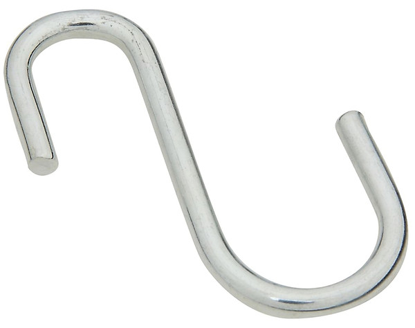 National Hardware 3315 Series N263-582 Open S-Hook, Steel, Zinc [SKU: ORG7182694]
