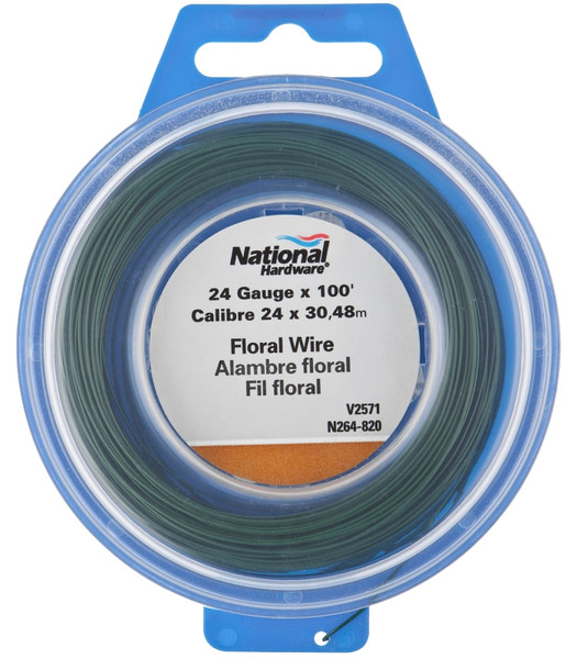 National Hardware V2571 Series N264-820 Wire, 0.023 in Dia, 100 ft L, 24 Gauge, 10 lb Working Load, Steel [SKU: ORG7165947]