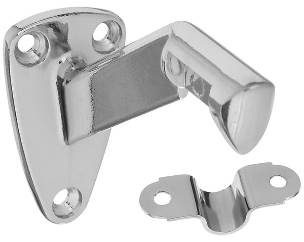 National Hardware N274-241 Handrail Bracket with Strap, 250 lb, Die-Cast Zinc, Chrome [SKU: ORG7177124]