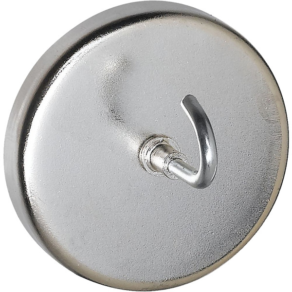 National Hardware V7531 Series N302-216 Magnetic Hook, Steel, Nickel, 20 lb [SKU: ORG7188568]