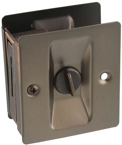 National Hardware V1951 Series N336-412 Pocket Door Latch, Brass, Antique Bronze [SKU: ORG2048064]