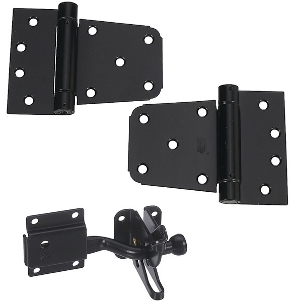 National Hardware DPV879 Series N343-475 Self-Closing Gate Kit, Steel, Black, 1-Piece [SKU: ORG7175201]