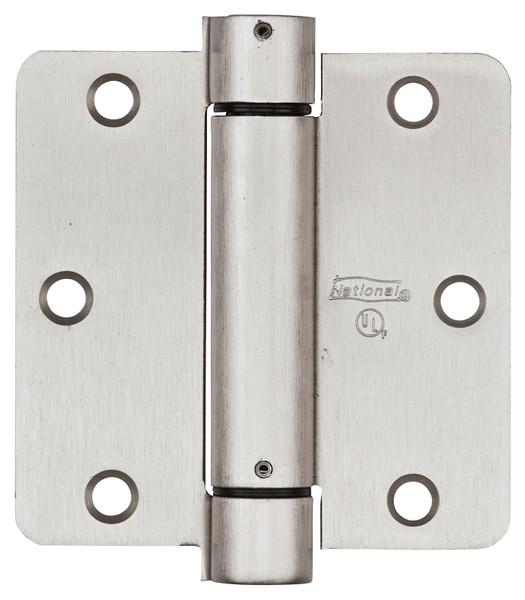 National Hardware N350-835 Spring Hinge, Steel, Satin Nickel, 30 lb [SKU: ORG7173594]